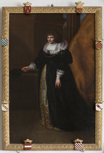 809912 Portret van Anna van den Boetzelaer, geboren 1584, echtgenote van Godard van Reede, heer van Amerongen ...